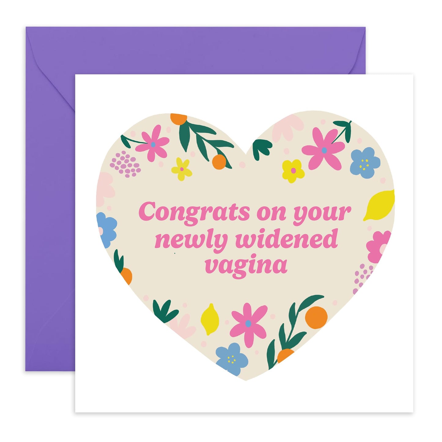 Funny Congratulations Card For New Mum - Congrats On Your Widened Vag*na - Cheeky Birth Affirmations Cards For Labor - Pregnancy Gifts For Women Sister Friends - Comes With Stickers By Central 23