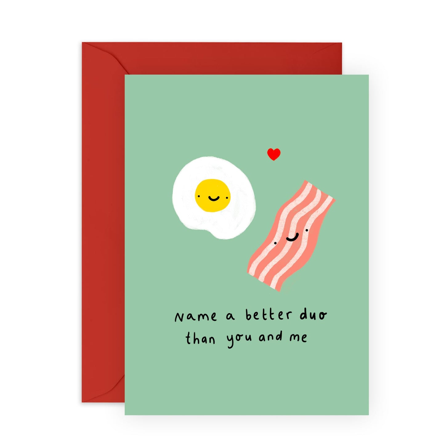 Greeting Card - 'Bacon and Egg Duo' - Perfect for Celebrating Your Favorite Pair with a Fun Twist to Any Occasion - Ideal for Him Her Couple Friend Wife Husband - Comes with Stickers By Central 23
