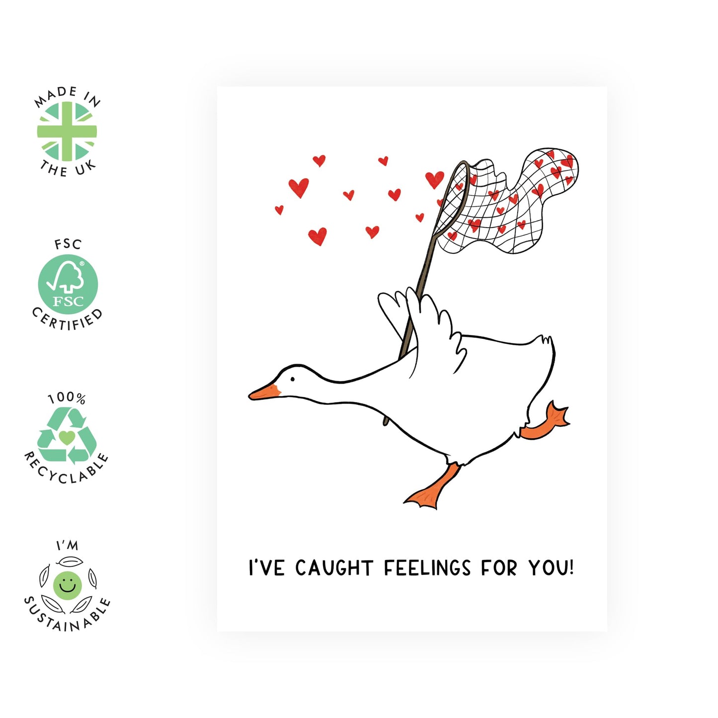 Valentines Day Cards For Her Funny - I've Caught Feelings For You - Anniversary Card For Gilrfriend Boyfriend Partner - You Are Loved Cards For Wife Husband - Comes With Fun Stickers - By Central 23