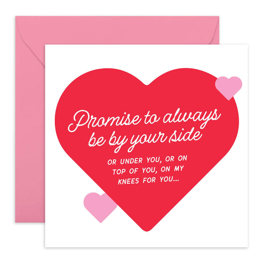 Anniversary Card Couple - Promise To Always Be By Your Side - Valentines Card Girlfriend Boyfriend - Greeting Cards Husband Wife - Greeting Cards - Comes With Stickers By Central 23