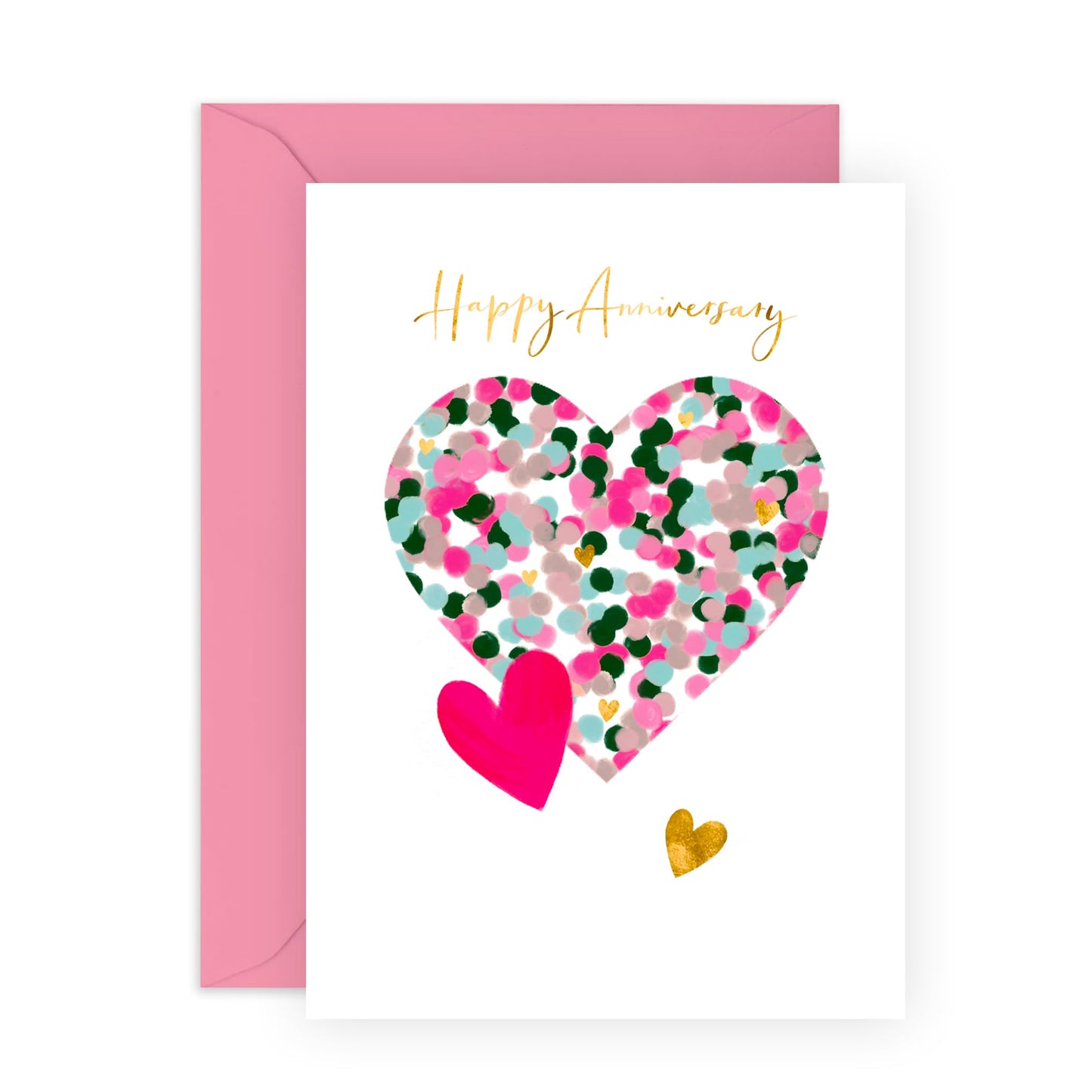 Happy Anniversary Card For Her - Wedding Anniversary Card For Wife Husband - Anniversary Cards For Boyfriend Girlfriend Partner - Couples Gifts - Comes With Stickers - By Central 23