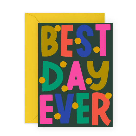 Birthday Card For Men Women - Best Day Ever - Anniversary Card For Wife Husband - Gifts For Him Her - Just To Say Cards - Comes With Stickers - By Central 23