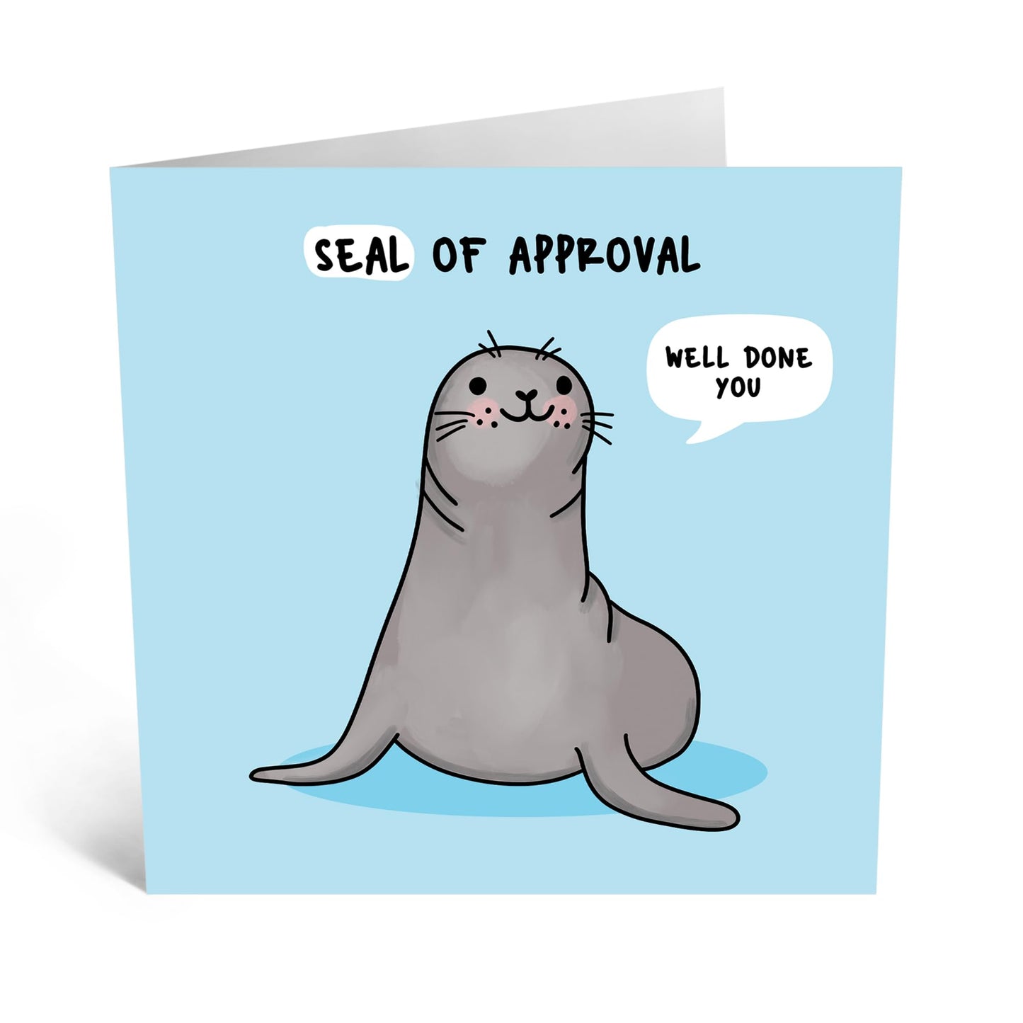 Lovely Greeting Card - 'SEAL' - Seal Of Approval' - Perfect for Adding a Fun and Official Touch to Any Occasion - Ideal for Him, Her, Friends, Family, Colleagues - Comes With Stickers By Central 23