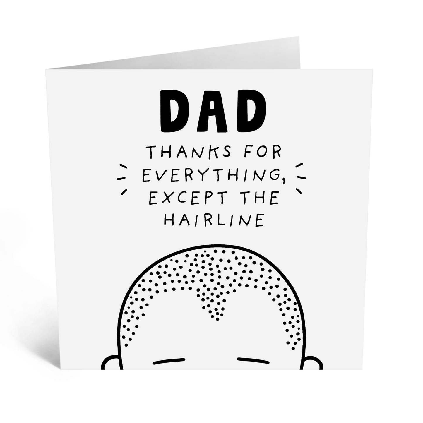 Central 23 Funny Greeting Card - 'DAD HAIRLINE' - For Dads Daddy's Father Pops - Gift for Father’s Day, B-day, or Any Occasion - Celebrate with a Lighthearted Twist - Comes with Stickers