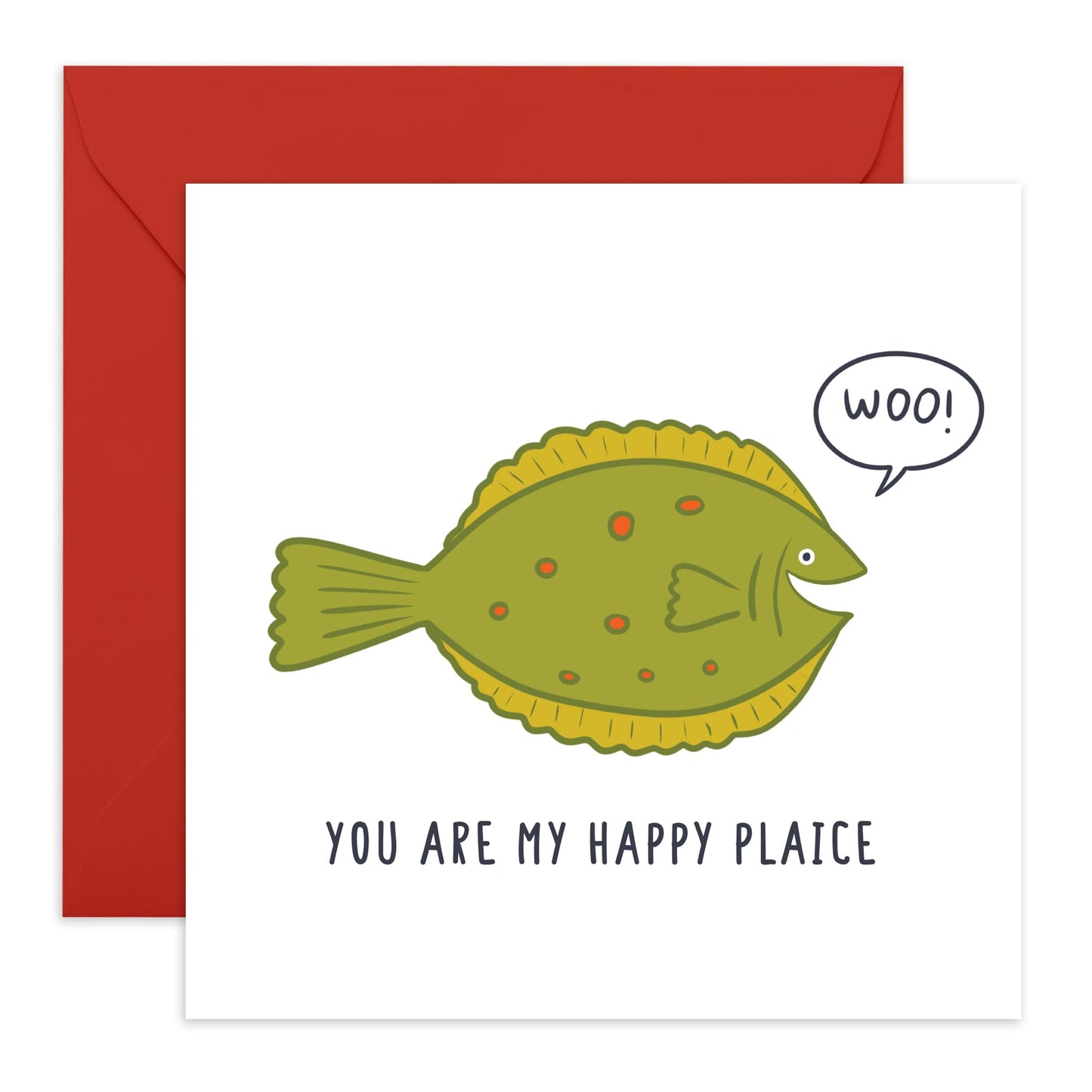 Valentines Cards For Boyfriend Girlfriend - You Are My Happy Plaice - Funny Anniversary Cards For Couples - Wedding Anniversary Card For Wife Husband - Comes With Stickers By Central 23