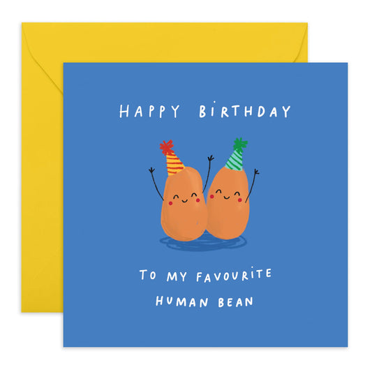 Romantic Card For Fiancé - Favourite Bean - Anniversary Card For Wife Husband - Valentines Card For Boyfriend Girlfriend - Wedding Card For Wife Husband - Comes With Stickers By Central 23