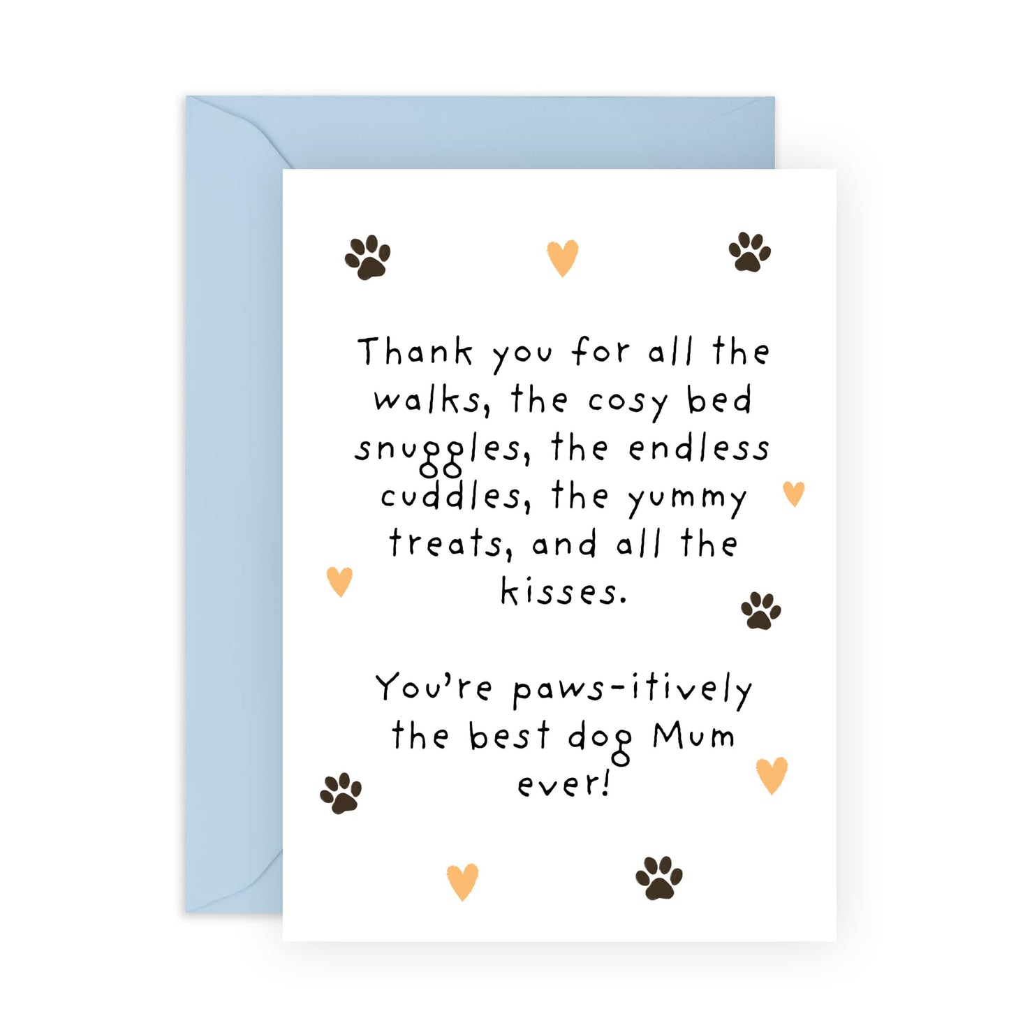 Dog Mum Birthday Card - Sweet Mother's Day Card For Fur Parents, Mum, Dog Mama, Pet Owners, Her, Women - Cute Message from Fur Baby - Comes With Fun Stickers