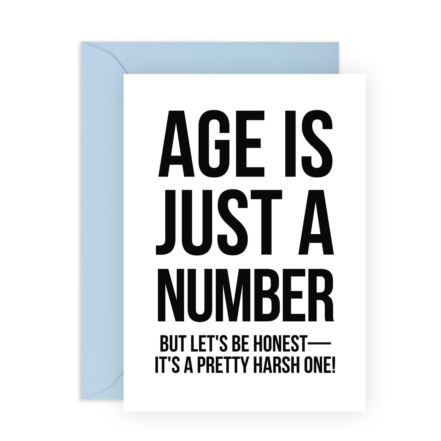 Funny Birthday Cards For Mum Dad - It's A Pretty Harsh One - Cheeky Greeting Cards For Brother Sister - Friend Birthday Cards - Comes With Stickers And Envelope - By Central 23