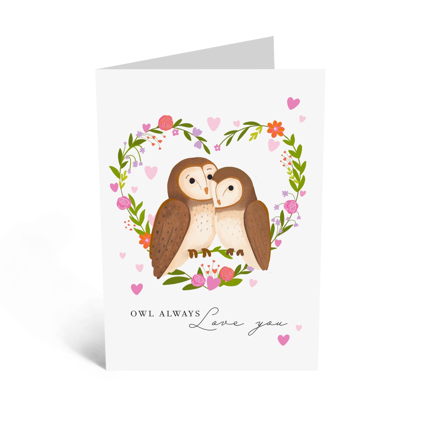 Endearing Greeting Card - 'OWL ALWAYS LOVE YOU'- Perfect for Expressing Eternal Affection with a Cute Whimsical Touch - Ideal for Romantic Occasions or Just Because - Comes with Stickers by Central 23