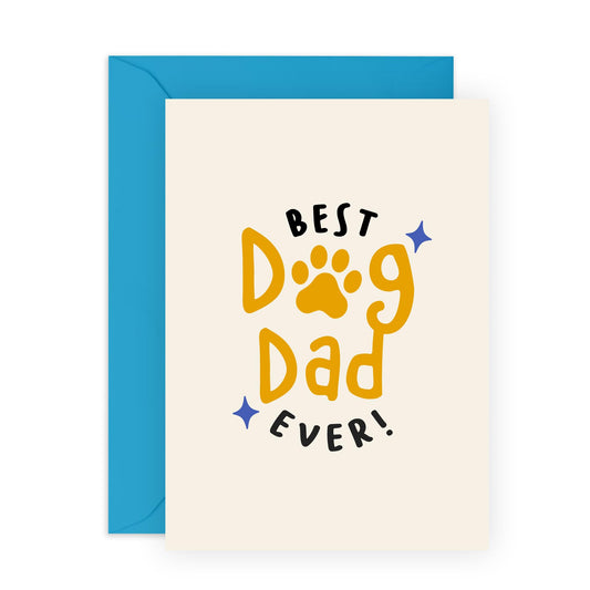 Birthday Card From Dog - Best Dog Dad Ever - Father's Day Card For Fur Parents - Sweet Gifts For Him Men From Pets - Comes With Stickers And Envelopes By Central 23