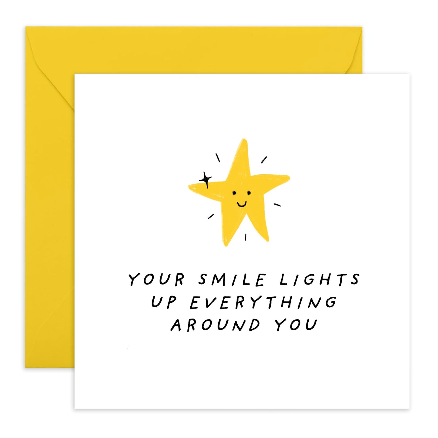 Positivity Lights Love Card - 'Your Smile' - Gifts for Him,Her, Spouse, Partner, Couples - Spreading Good Vibes - Comes with Fun Stickers