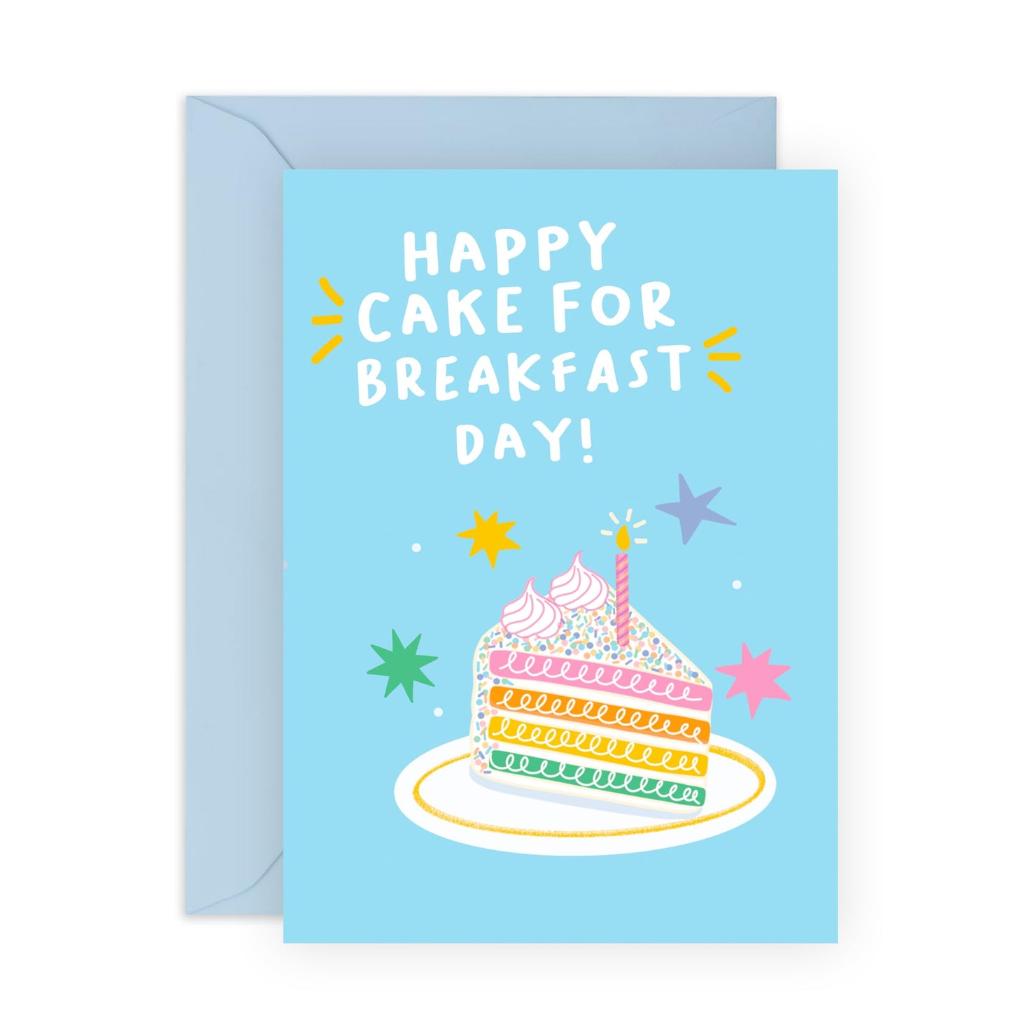Women Birthday Card - Cake For Breakfast - Female Birthday Cards For Her - Birthday Gifts For Sister Mum Friend - Girls Birthday Cards - Comes With Stickers - By Central 23