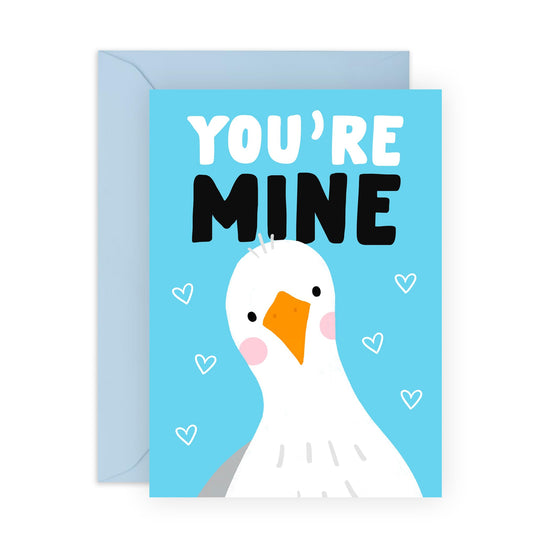 Engagement Card For Fiance - You're Mine - Seagull - Wedding Anniversary Card For Husband Wife - Valentine's Day Cards For Boyfriend Girlfriend Men Women - Comes With Fun Stickers By Central 23
