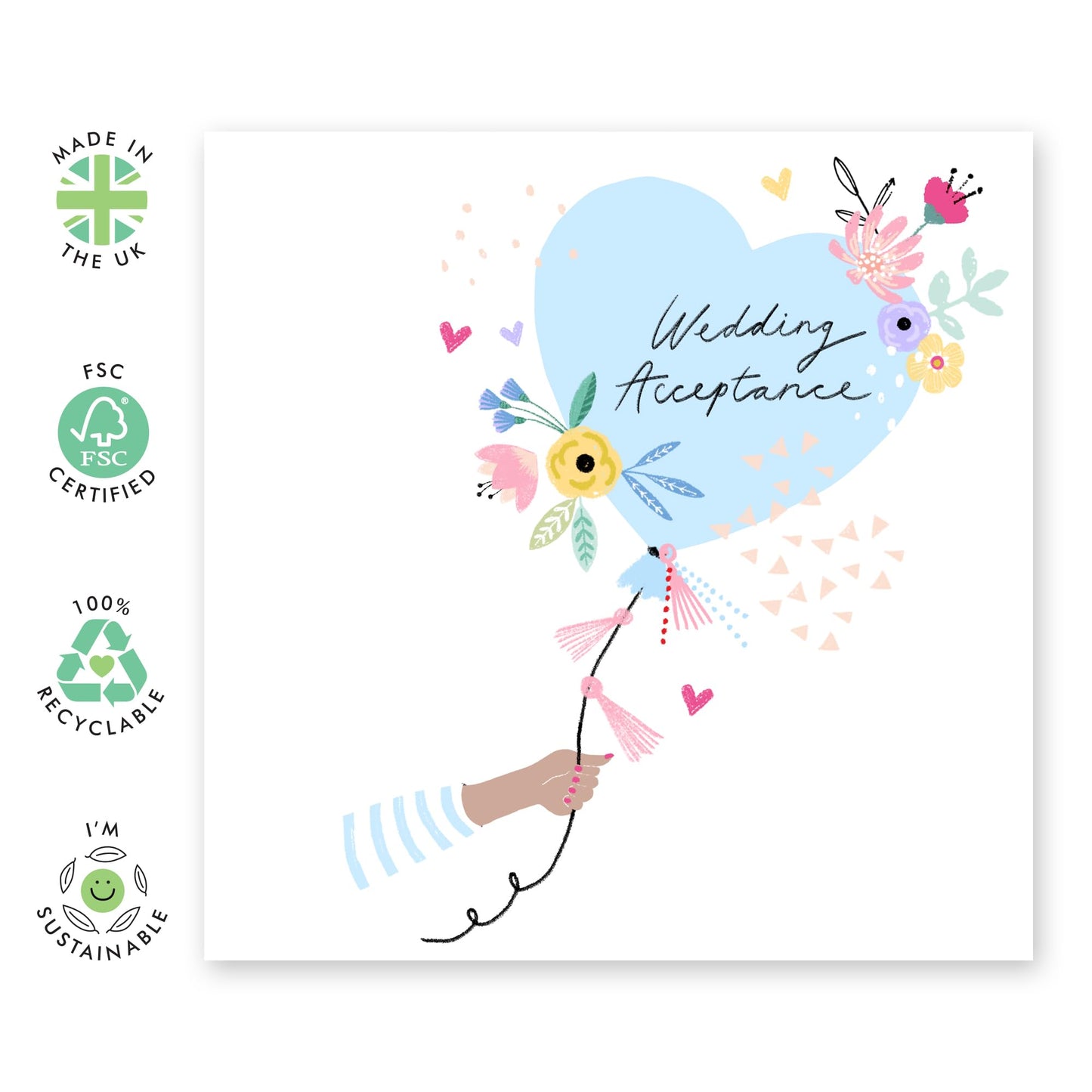Wedding Acceptance Card For Entourage - Wedding Acceptance Balloon - Wedding Invitations From Groom Bride - Rsvp Reply Card For Bridesmaid Groomsman - Comes With Fun Stickers By Central 23