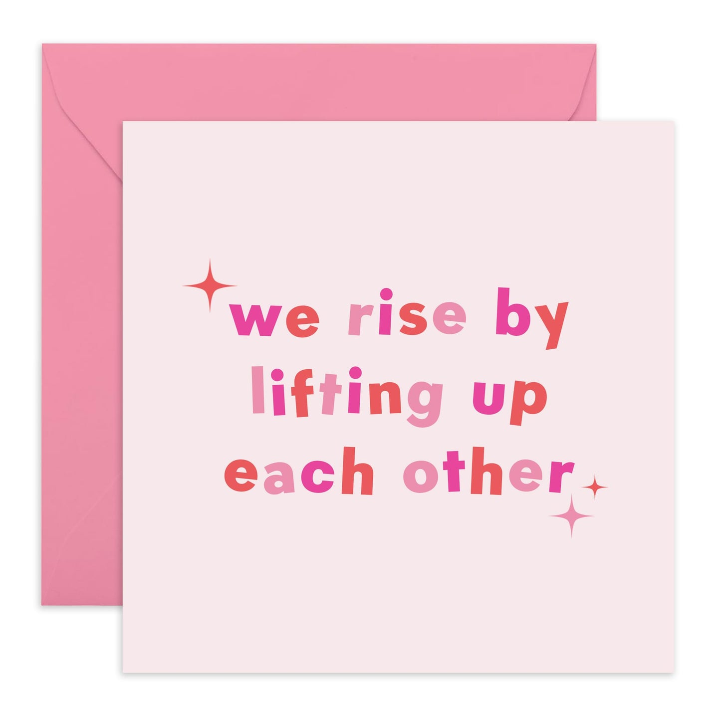 Motivational Greeting Card - 'Lifting Up Each Other' - Gifts for Colleagues, Co-workers, Son, Daughter, Niece, Nephew, Family, Relatives, Students - You Can Do It - Comes with Fun Stickers