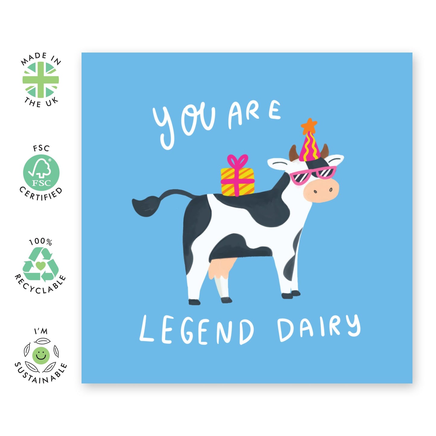 Funny Birthday Cards For Men Women - Legendairy - Sarcasm Humour Greeting Card - Funny Cards For Friends - Greeting Card Gifts - Dad Mum Birthday Card - Comes With Stickers By Central 23