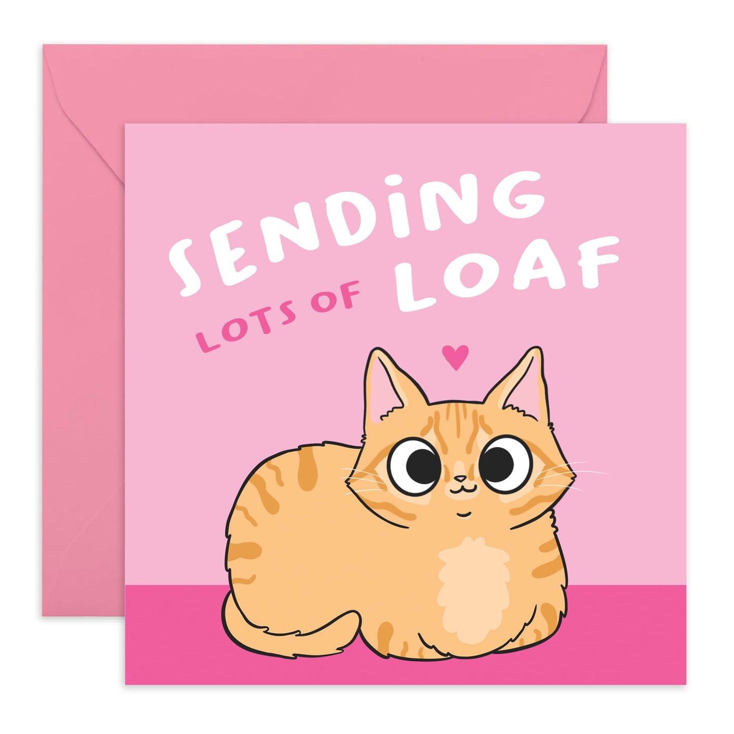 Cat Mum Card - Cat Dad Card - Sending Lots Of Loaf On Your Bday - Cat Birthday Card- Gifts For Men And Women - Cute Greeting Cards For Friends Pet Owners - Comes With Fun Stickers - By Central 23