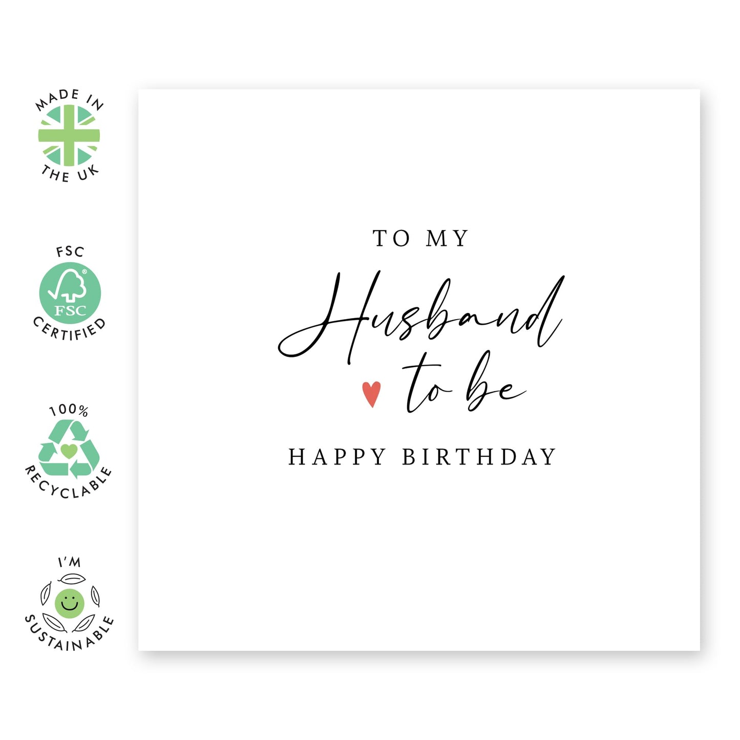 My Fiance's Birthday Card - 'To My Husband To Be' - Gifts for Him, Boyfriend, Couples, Boys, Guys, Babe, Darling From Wife To Be - Engagement - Comes with Fun Stickers