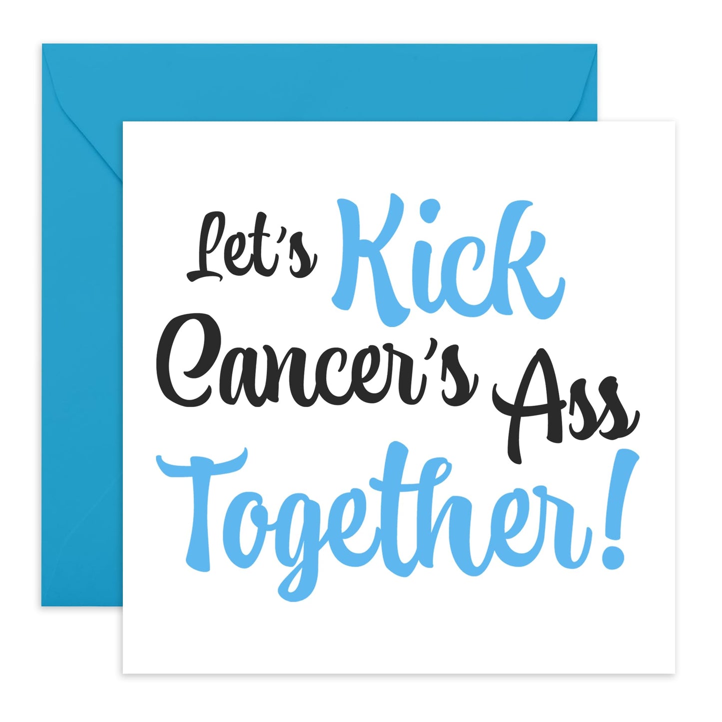 Encouragement Cards For Men Women - Fuck Cancer Cards And Envelopes - Funny Get Well Cards - Cheer Up Gifts For Cancer Patient - Cancer Sucks Cards For Him Her - Comes With Fun Stickers By Central 23