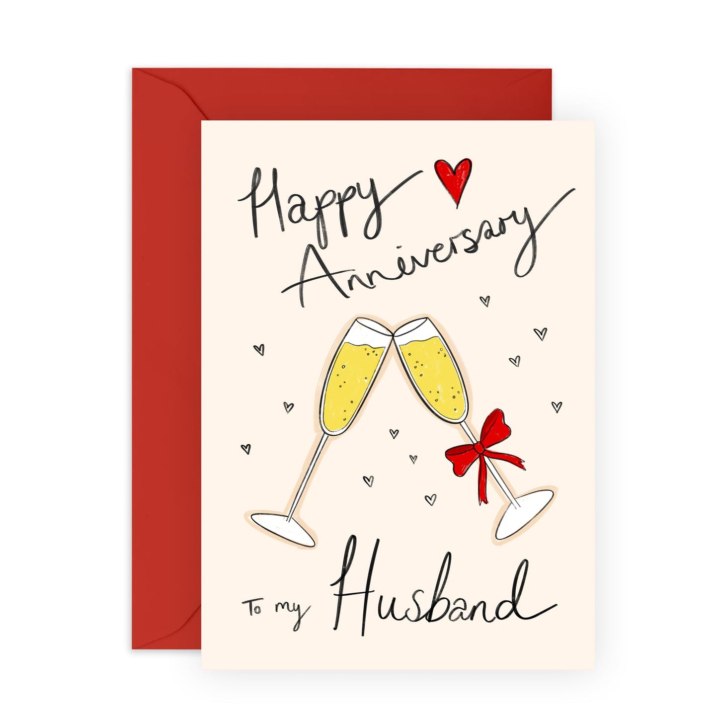 Greeting Card - 'ANNIVERSARY TO MY HUSBAND' - Perfect for Celebrating the Love - Ideal for Expressing Deep Affection on Your Special Day With Your Husband Other Half- Comes With Stickers By Central 23