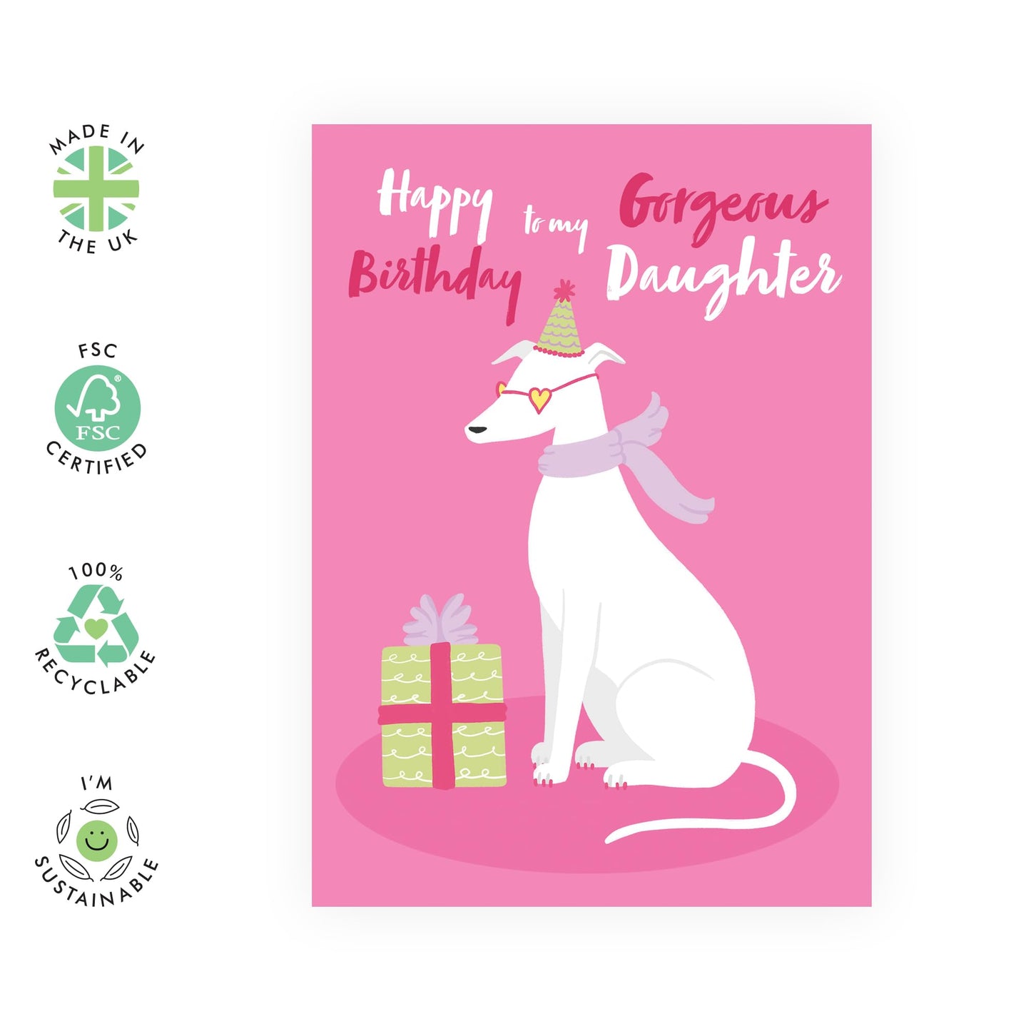 Birthday Cards For Daughter - Daughter - Pet Owners Greeting Cards For Girls Female - Sweet Greeting Cards For Fur Parents - Celebration Gifts For Women - Comes With Fun Stickers By Central 23