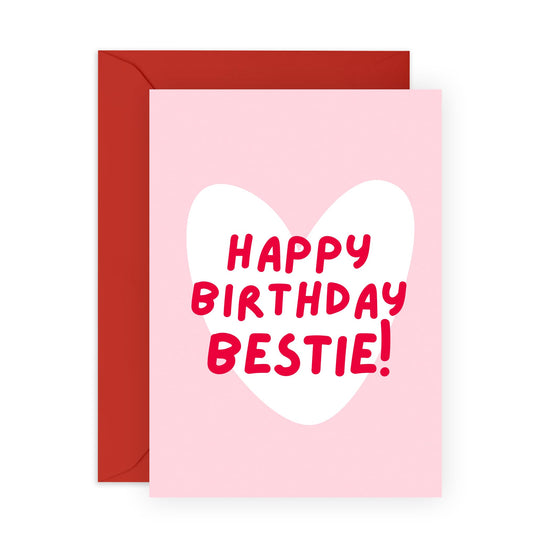 Best Friend Birthday Card For Her Him - Happy Birthday Bestie - Sweet Thoughtful Greeting Cards For bestfriend BFF - Friendship Gifts For Women - Comes With Stickers By Central 23