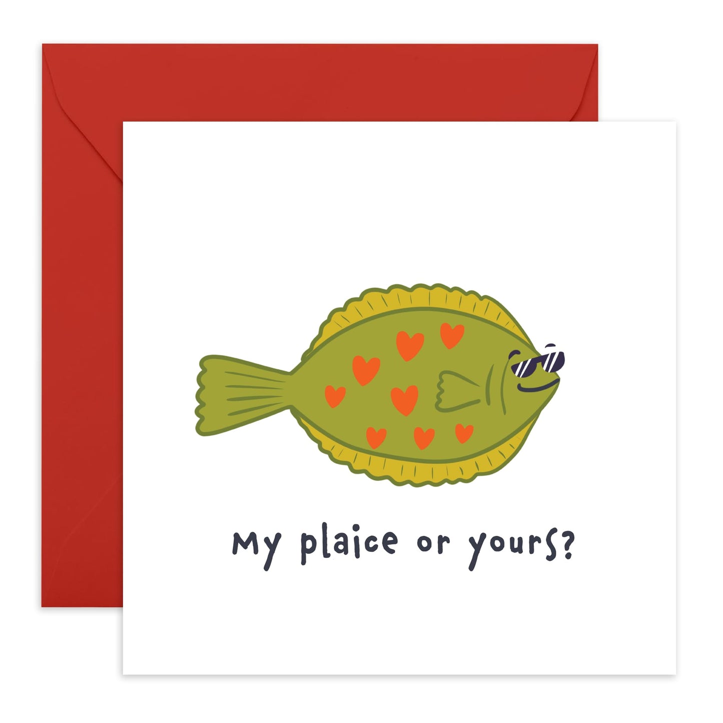 Anniversary Cards For Couples - My Plaice Or Yours - Valentines Cards For Boyfriend Girlfriend - Wedding Anniversary Card For Wife Husband - Comes With Stickers By Central 23