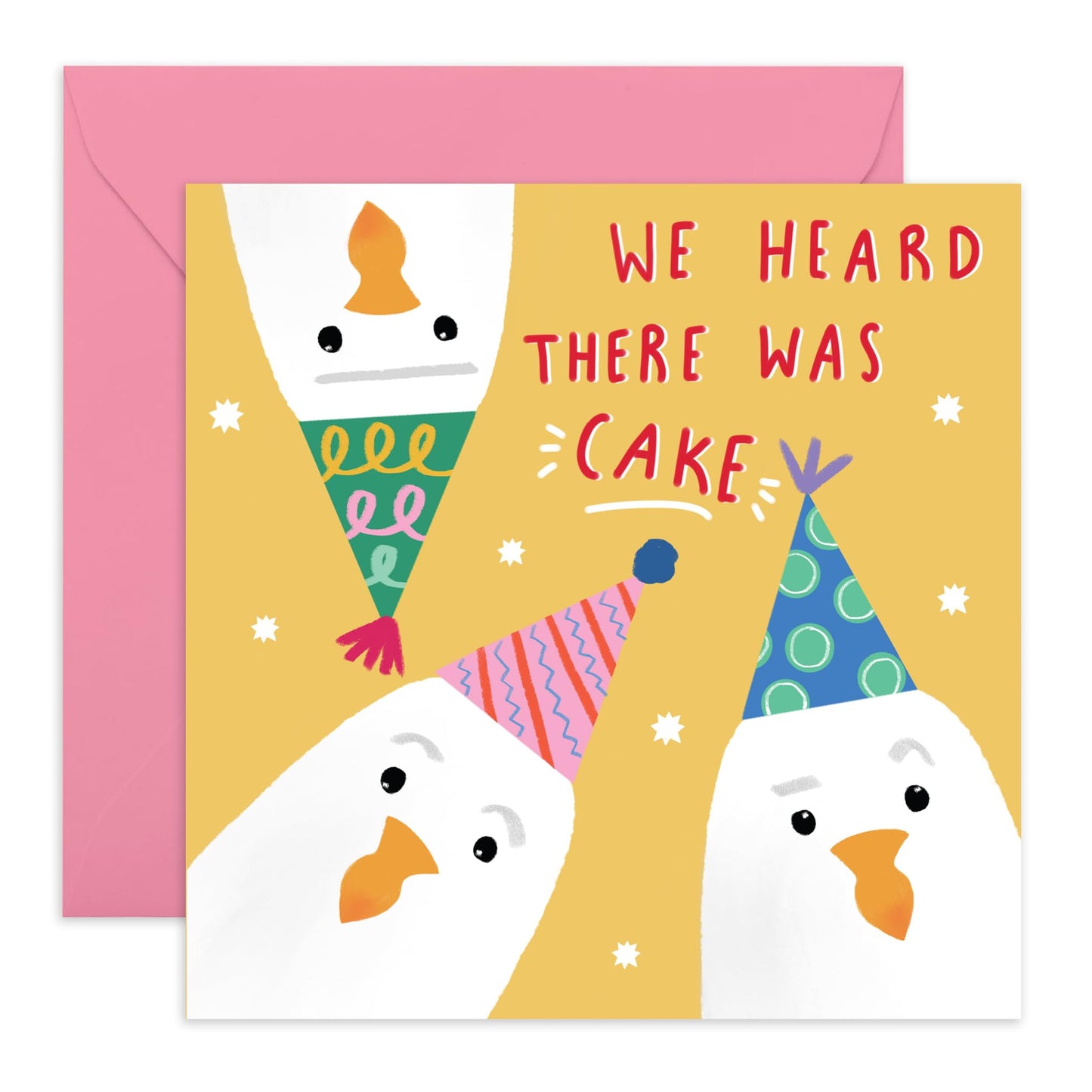 Greeting Card - 'GULLS CAKE' - Perfect for Any Occasion with a Fun, Seagull-Themed Design and Cake Twist - Ideal for Playfulness to Celebrations or Everyday Moments - Comes With Stickers By Central 23