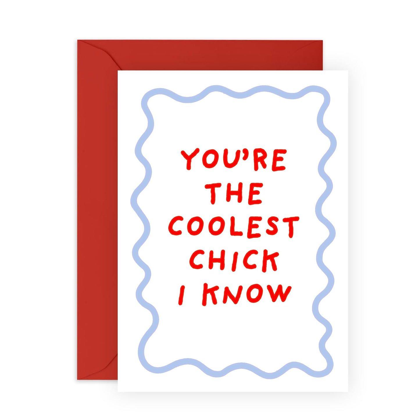 Girlfriend Birthday Card - You're The Coolest Chick I Know - Friendship Gifts For Friends Women Bff Bestfriend - Valentines Day - I Love You Cards For Women Wife - Comes With Stickers By Central 23