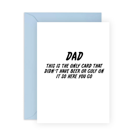 Happy Birthday Daddy Card - Didn't Have Beer Or Golf On It - Funny Greeting Cards For Men Humour - Father's Day Card For Dad - Comes With Stickers - By Central 23