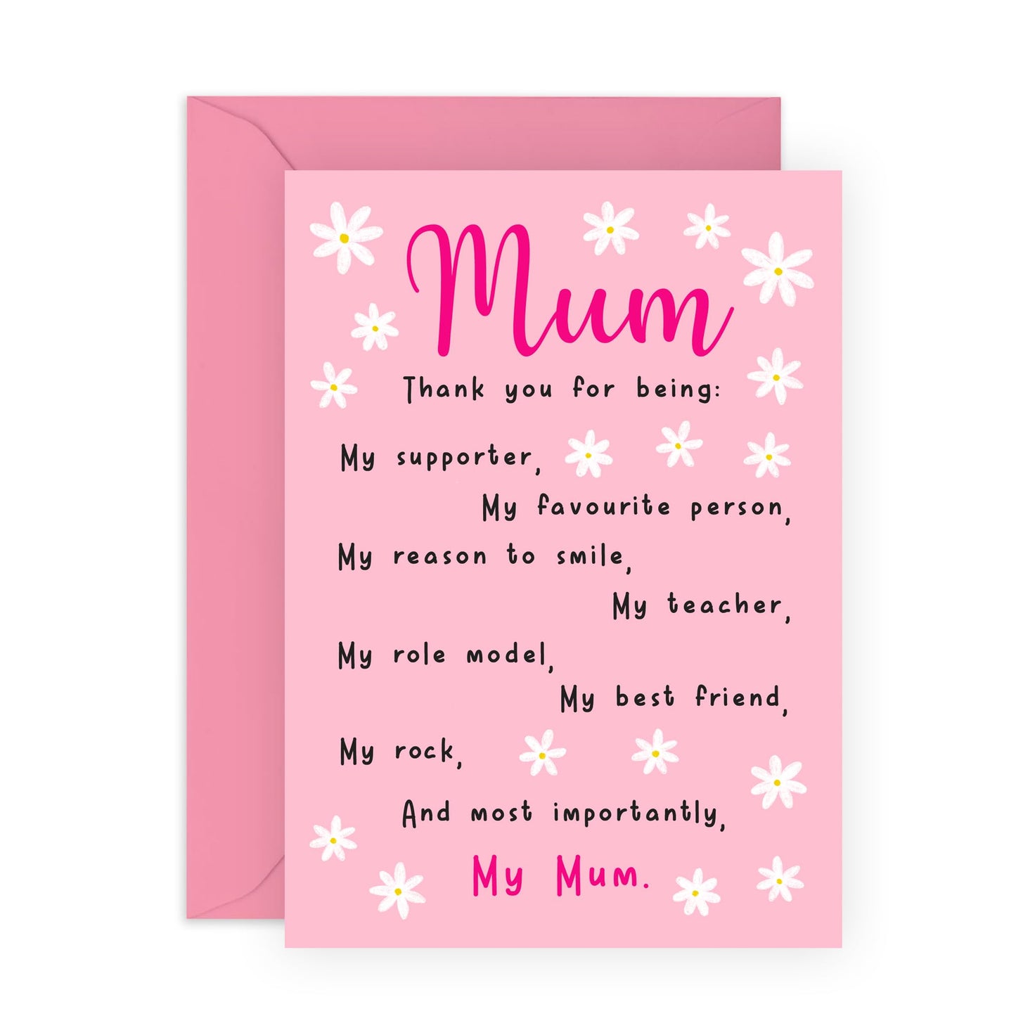 Mum Birthday Cards - Thank You For Being - Sweet Birthday Card For Women - Mothers Day Card Thank You Appreciation For Her Mummy Wife Nan - From Son Or Daughter - Comes With Stickers