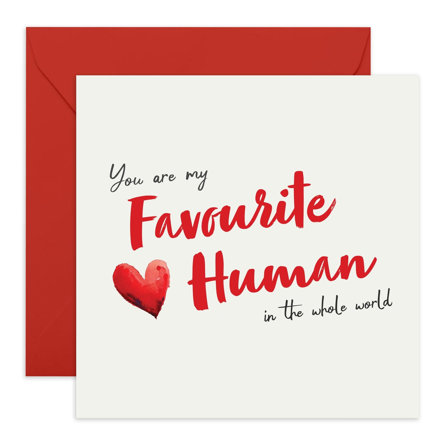 Birthday Card Women - Favourite Human In The World - Mothers Day Card From Son Daughter - Wife Anniversary Card - Valentines Card Girlfriend - Love Cards - Comes With Stickers By Central 23