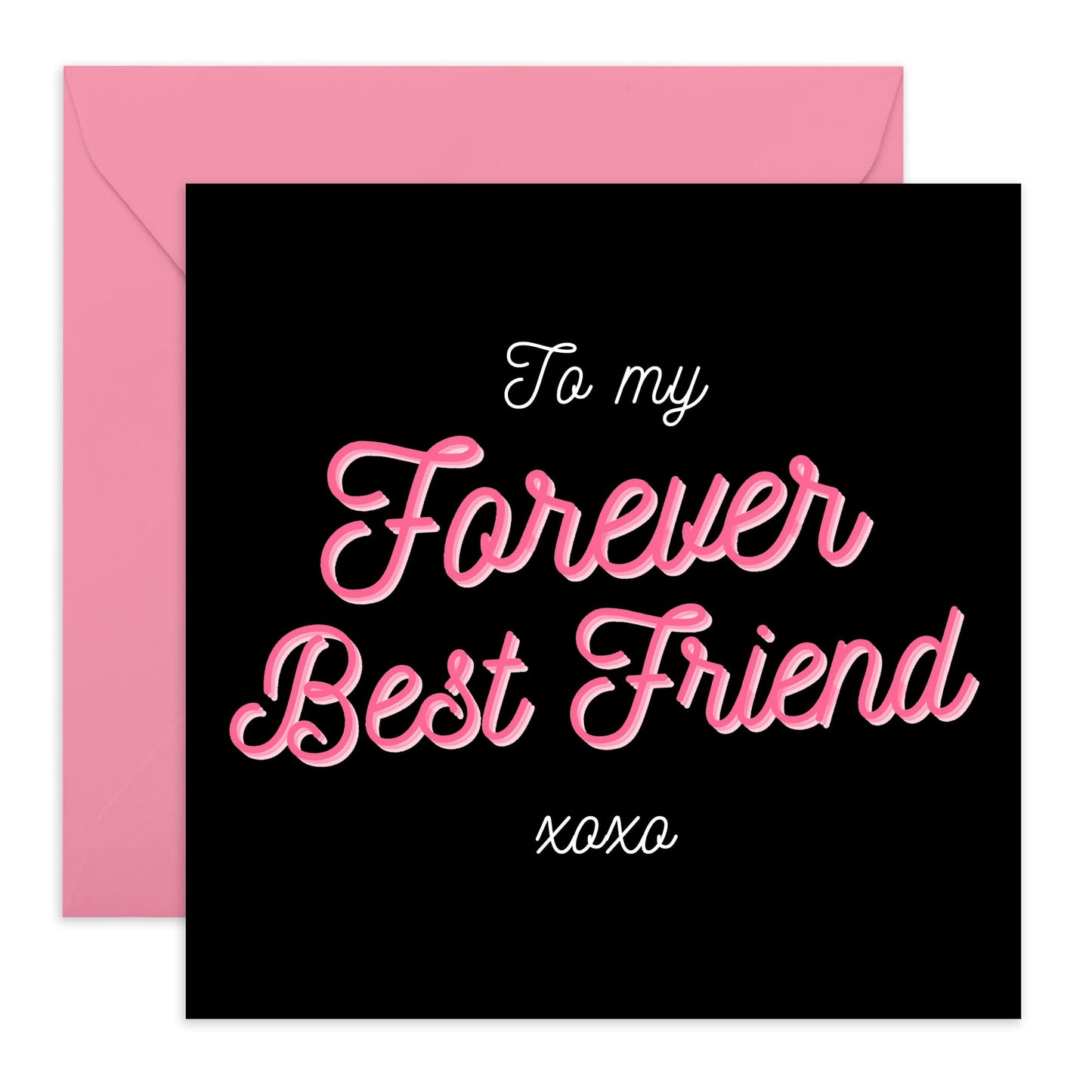 Best Friend Birthday Card For Women - To My Forever Bestfriend - Heartfelt Greeting Cards For Friends Bestie Bff - Gifts For Her Female Girlfriends - Comes With Fun Stickers By Central 23