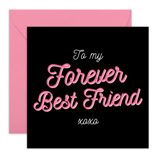 Best Friend Birthday Card For Women - To My Forever Bestfriend - Heartfelt Greeting Cards For Friends Bestie Bff - Gifts For Her Female Girlfriends - Comes With Fun Stickers By Central 23
