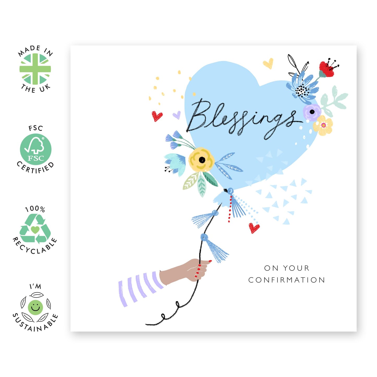 Congratulations On Your Confirmation Card - Blessings On Your Confirmation - Catholic Greeting Cards For Men Women - Confirmation Gifts For Teen Girls Kids - Comes With Stickers - By Central 23