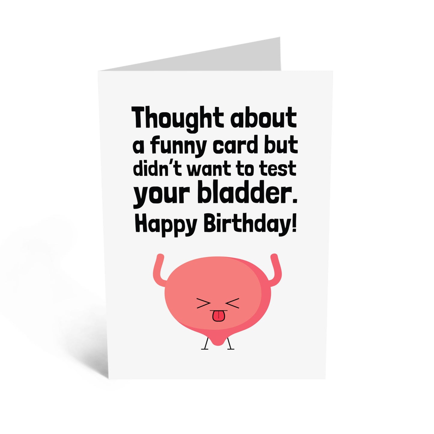 Funny Greeting Card - 'TEST YOUR BLADDER!' - Perfect for Adding Humor and a Challenge to Any Occasion - Ideal for Friends and Family Who Enjoy a Good Laugh - Comes With Stickers By Central 23