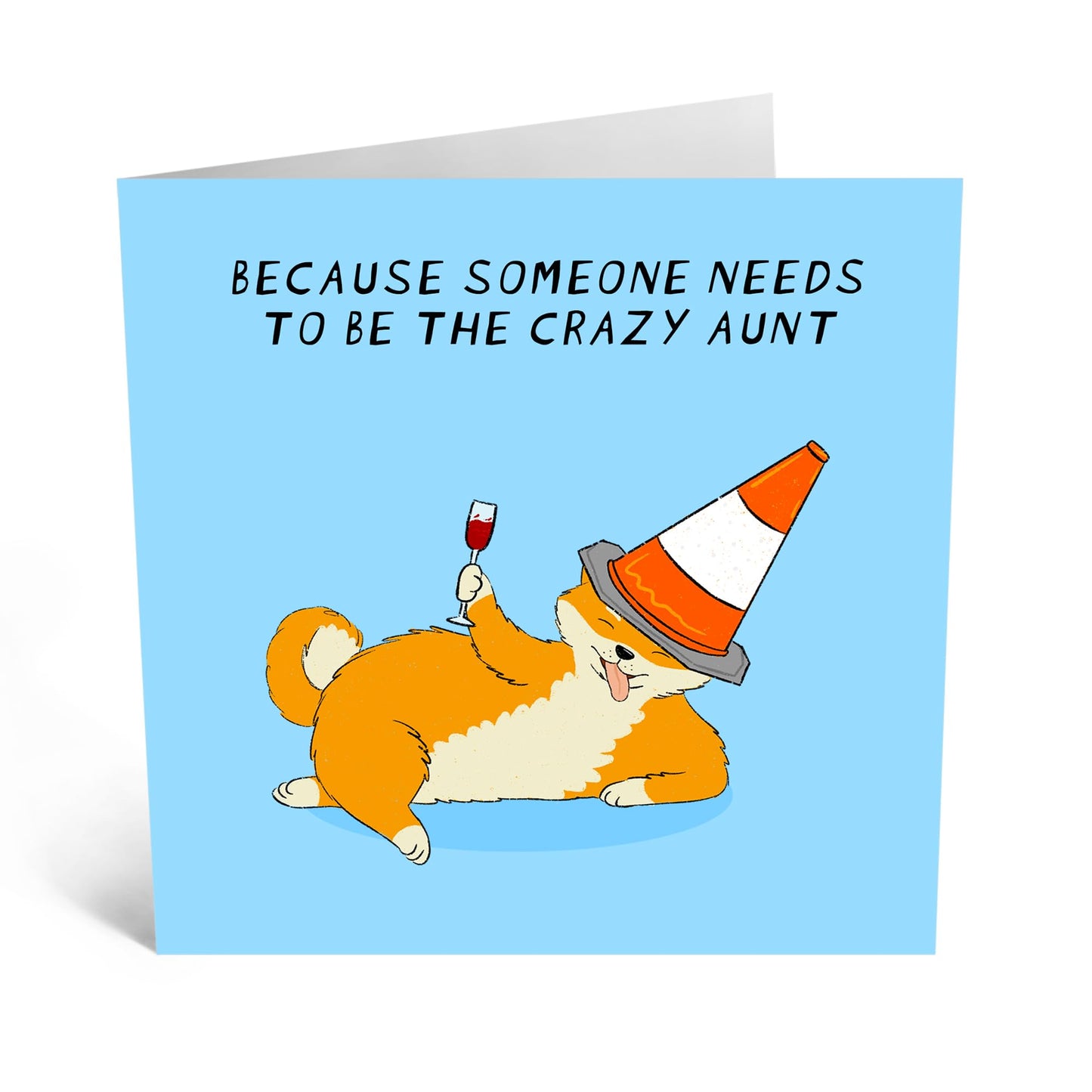 Greeting Card - 'CRAZY AUNT' - Perfect for Any Occasion with a Fun and Playful Design - Ideal for Celebrating or Sending a Light-Hearted Message to a Special Aunt - Comes With Stickers By Central 23