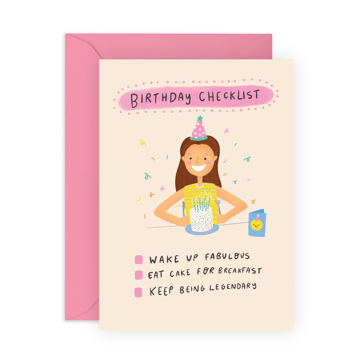 Birthday Card For Women - Birthday Checklist - Happy Birthday Mom Card - Daughter Birthday Card For Girls - Cheeky Gifts For Female Friends - Comes With Cute Stickers By Central 23