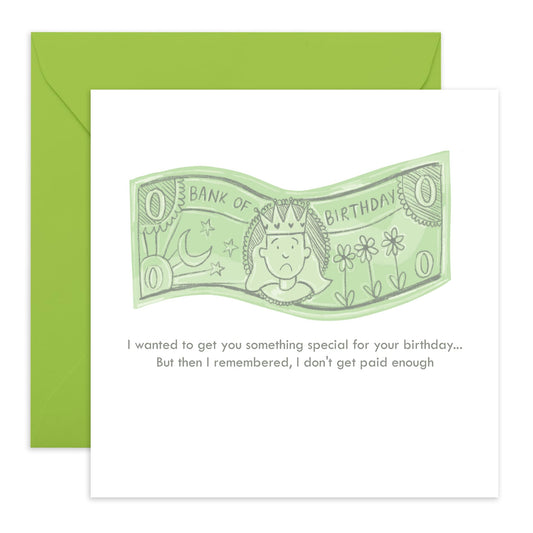 Hilarious Birthday Card - 'Birthday Money' - Gifts for Best Friends, Bruv, Mate, Lads, Besties, BFF, Co-workers, Colleagues, Family, Cousin - Paper Bills - Comes with Fun Stickers