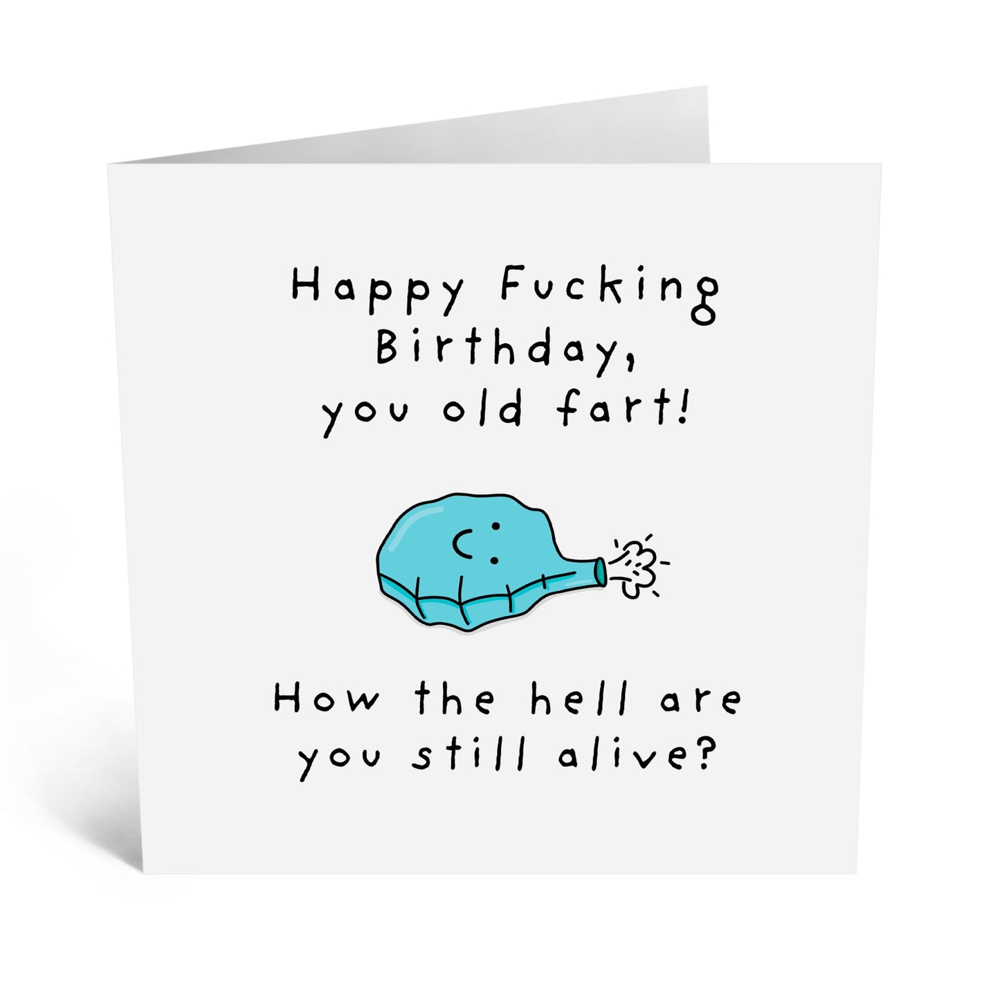 Funny Birthday Card - 'OLD F*RT!' - Perfect for Celebrating Milestones with a Humorous Twist - Ideal for Friends Family Besties BFFs Bothers Sisters Colleagues - Comes With Stickers By Central 23