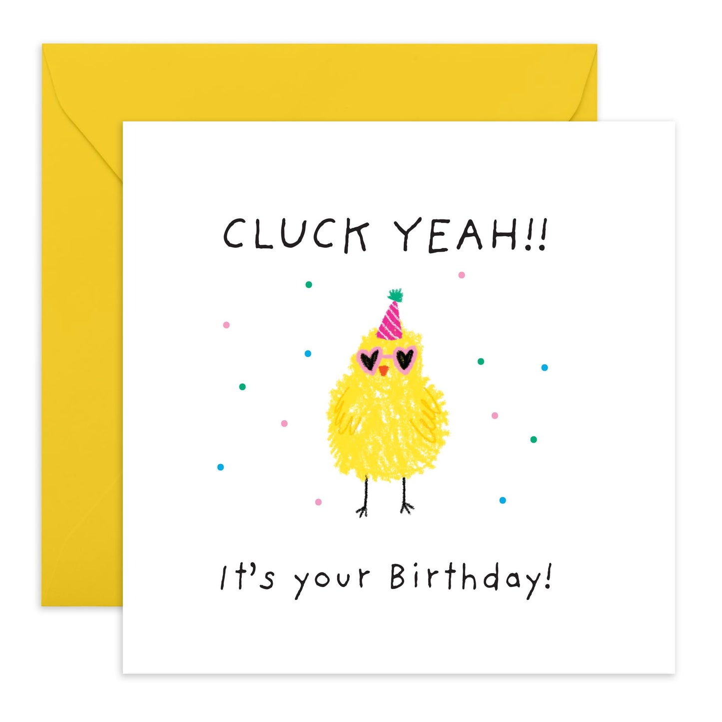 Birthday Card - 'Cluck Yeah' - For Anyone Who Loves Fun and Humor - Perfect for Birthdays, Celebrations, or Just Because - Cheeky Chicken Design - Comes with Fun Stickers by Central 23
