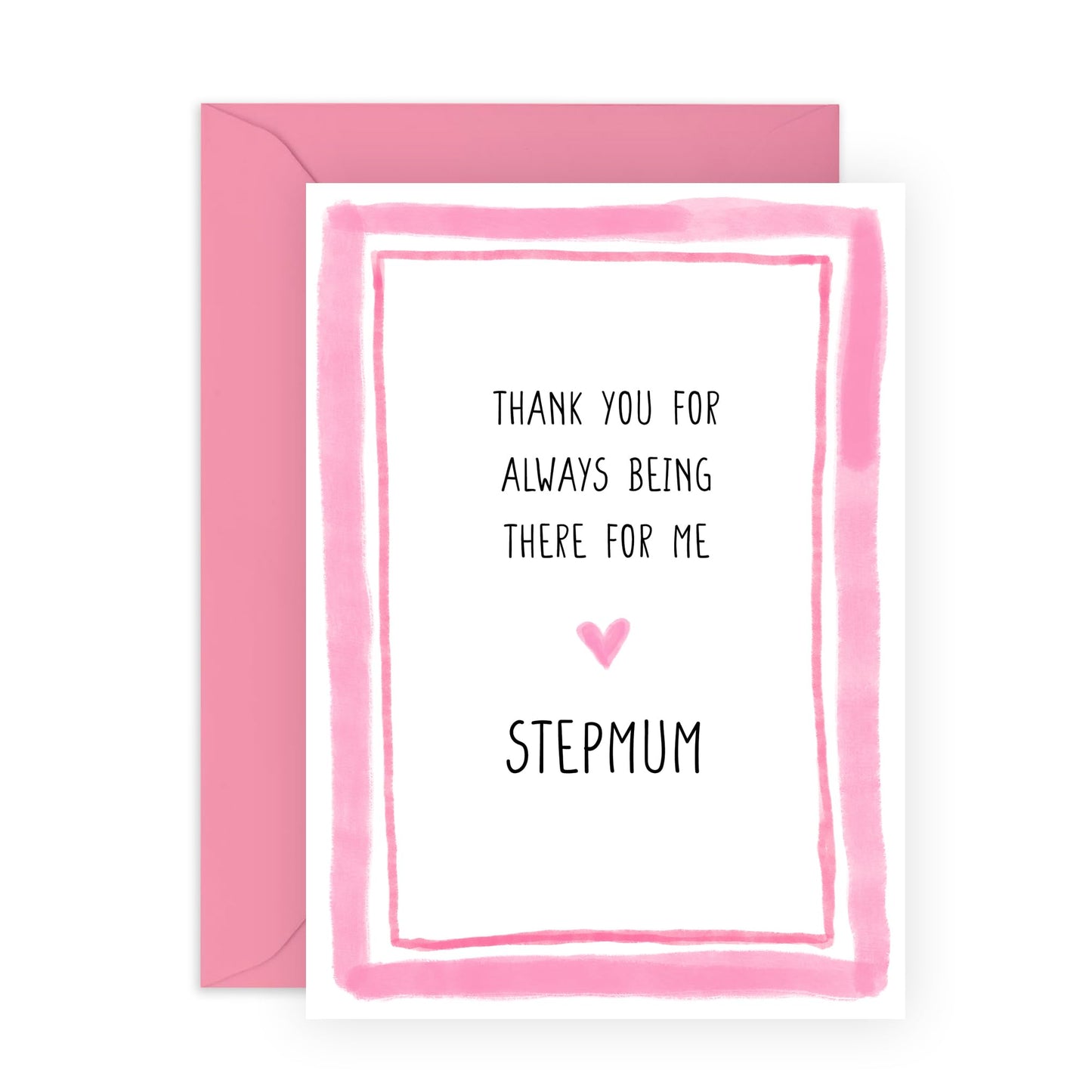 Step Mum Birthday Card - For Always Being There - Birthday Card for Her, Mummy, Mama, Ma - Mothers Day Card From Daughter Son - Sweet Appreciation Gifts for Women -Comes With Fun Stickers