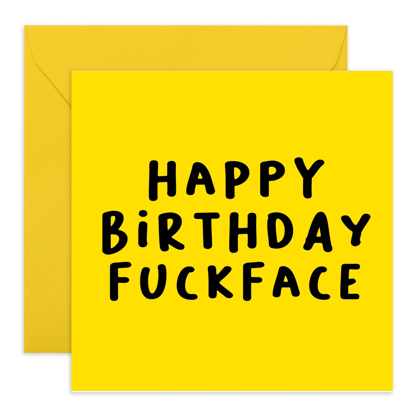 Central 23 - Rude Birthday Card for Him - 'Happy Birthday F*** Face' - Rude Birthday Card for Her - Brother Birthday Card - Comes with Fun Stickers