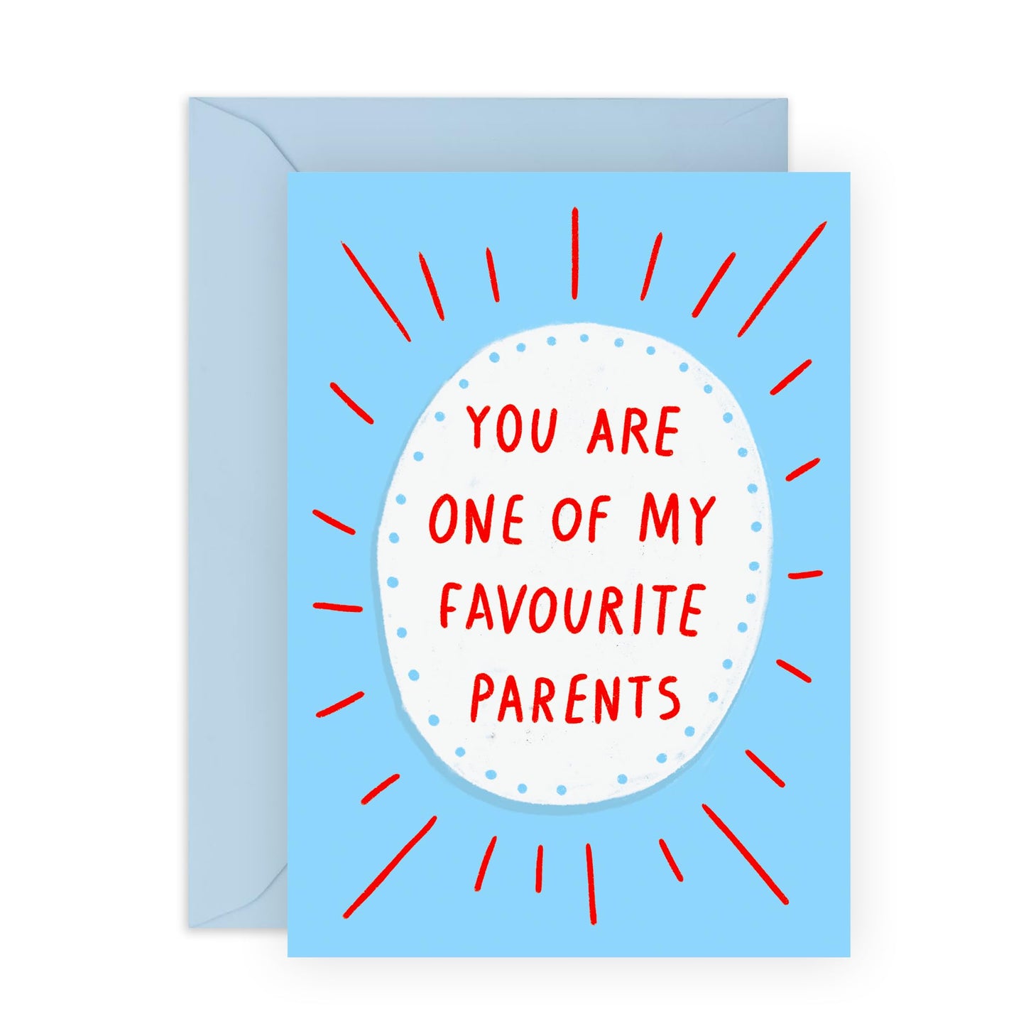 Birthday Card For Daddy - You Are One Of My Favourite Parents Blue - Birthday Cards For Dad - Happy Birthday Greeting Card - From Son Daughter - Comes With Fun Stickers By Central 23