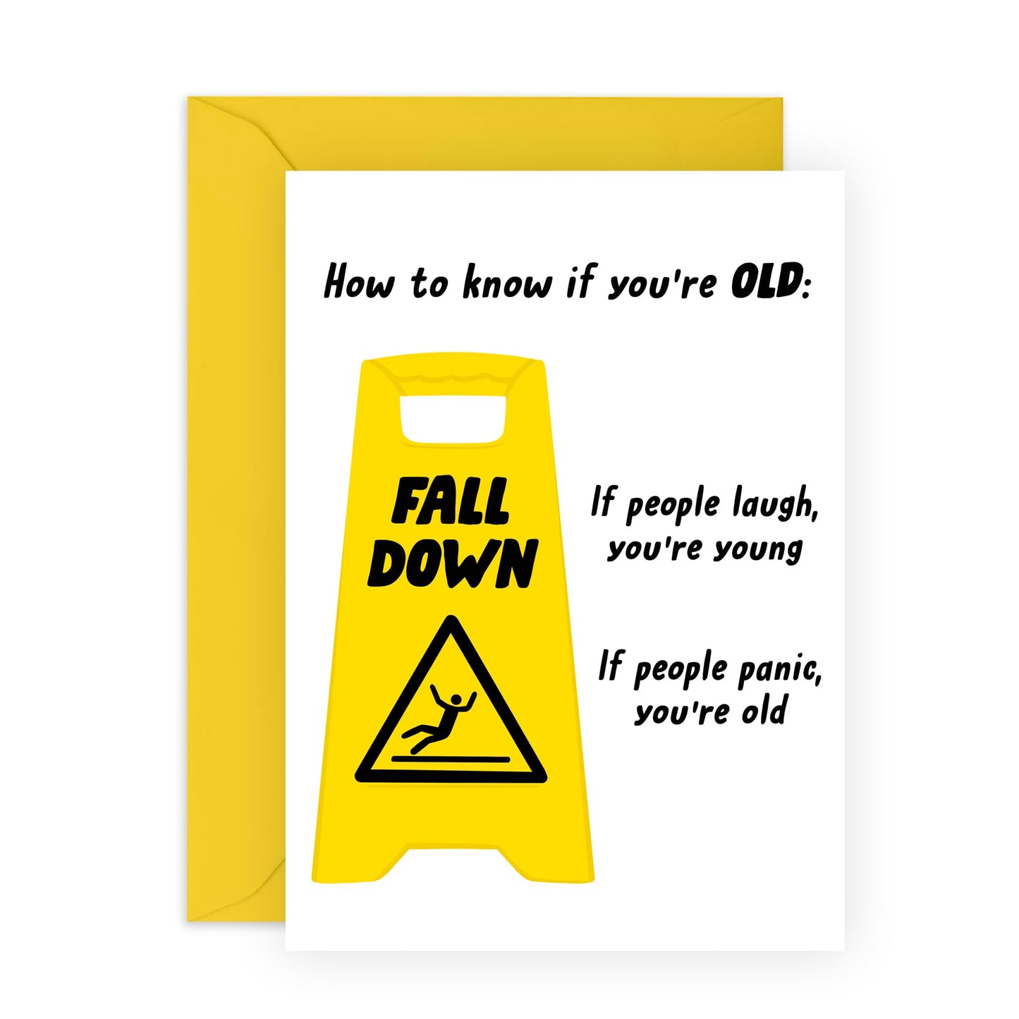 Funny Birthday Card For Men And Women - How To Know If You're Old - Humorous Birthday Cards For Mum Dad Nan Grandad - Age Joke Banter - Comes With Stickers - By Central 23