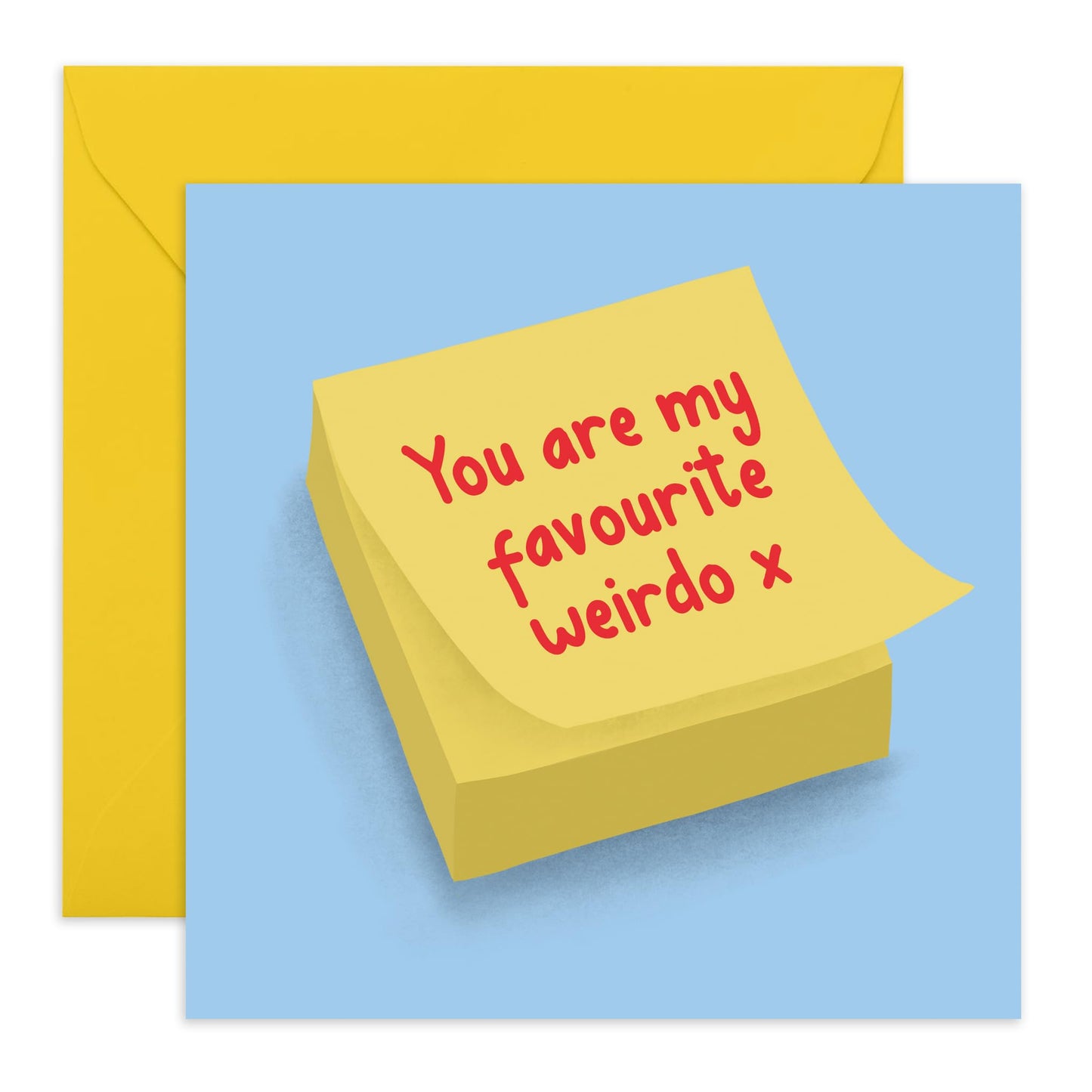Funny Birthday Card For Men - Favourite Weirdo - Humorous Birthday Cards For Best Friend Boyfriend Husband Brother - Anniversary Card Valentines Day - Comes With Stickers - By Central 23