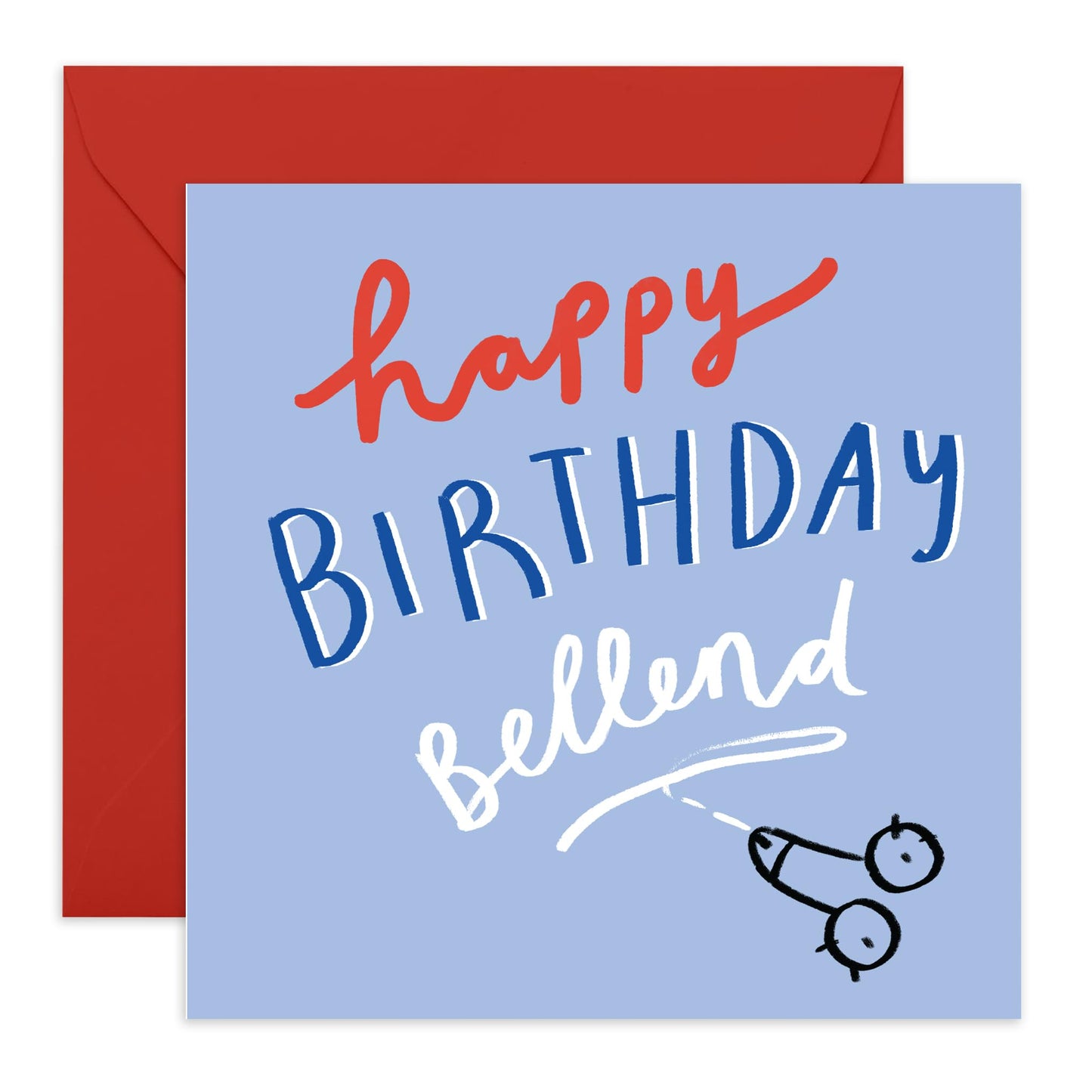 Rude Birthday Cards For Men - Birthday B*llend - Humorous Birthday Cards For Boyfriend Husband Partner - Brother Birthday Cards - Friend Card - Comes With Stickers - By Central 23
