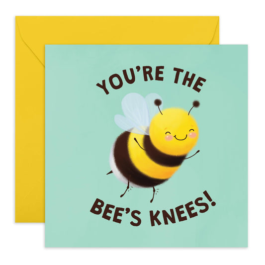 Anniversary Card For Her - You're The Bee's Knees - Birthday Card Men Women - For Husband Wife - Wedding Anniversary Card For Couples - Comes With Fun Stickers By Central 23