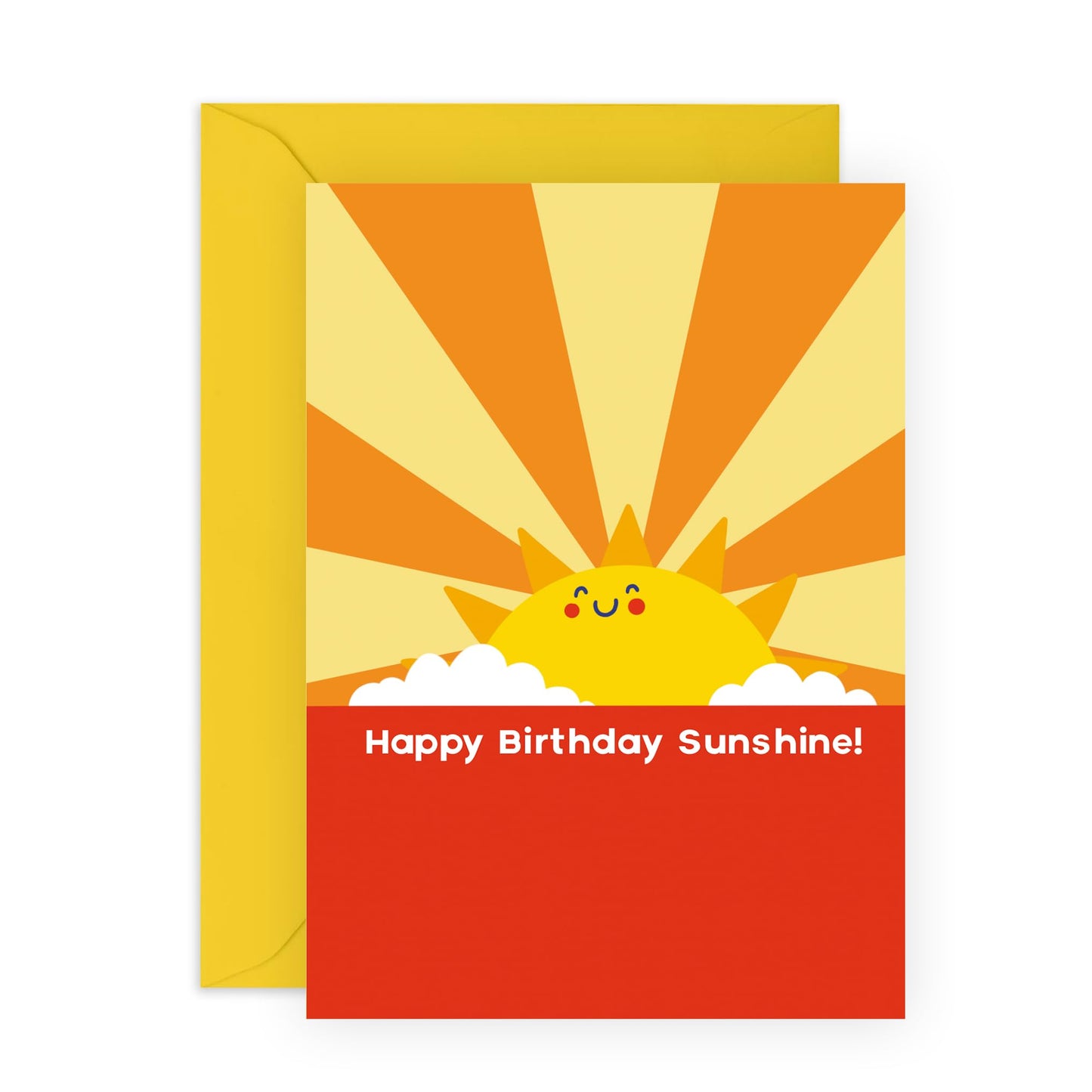 Birthday Card For Her - Happy Birthday Sunshine - Sweet Birthday Cards For Mum - Birthday Cards For Women - Fun Birthday Cards For Him - Birthday Greeting Card - Comes With Fun Stickers By Central 23