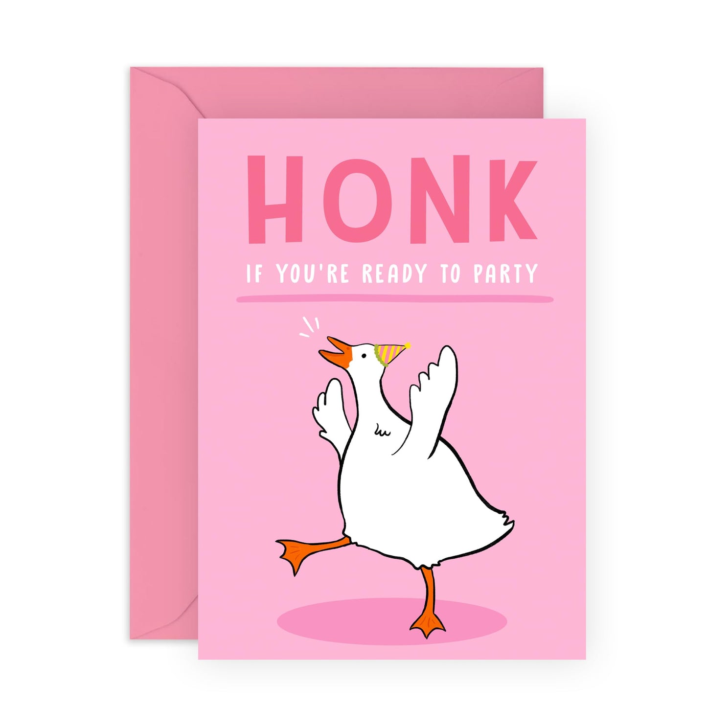 Best Friend Birthday Card For Her - Party Goose - Happy Birthday Cards For Sister Cousin Daughter Mum - Pink Gifts For Women Female - Comes With Fun Stickers - By Central 23